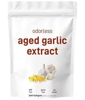 Odorless Aged Garlic Extract Softgels