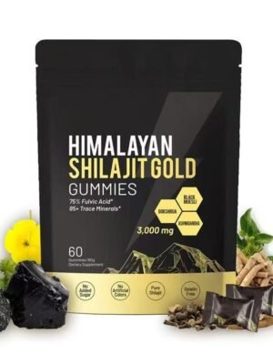 VivoNu Himalayan Shilajit, Ashwagandha Gummies & Gokshura | 85+ Trace Minerals & Fulvic Acid | Organic Micronutrient Supplement for Men & Women (3000mg Per Packet)