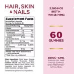 NATURE CARE Skin Whitening Gummies|Biotin 2500, Citrus ,60Ct