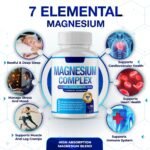 Magnesium Complex Supplement 8 Elements 1000 mg – Magnesium Glycinate, Citrate, Malate, Taurate, Chelated for Enhanced Absorption | Supports Bone, Muscle, Recovery & Energy | Vegan, Non-GMO, 90 Capsules