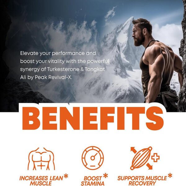 Turkesterone & Tongkat Ali 1000mg Supplement - 500mg Ajuga Turkestanica Per Serving to Boost Endurance, Lean Muscle Growth & Recovery